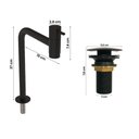 Ver imagem 4 de Kit Cuba Tulipa com Torneira Inox Black Valvula Click Black Branco