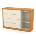 Ver imagem 2 de Cômoda Tutto New 4 Gavetas 1 Porta Matic Freijó/off White