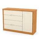 Ver imagem 1 de Cômoda Tutto New 4 Gavetas 1 Porta Matic Freijó/off White