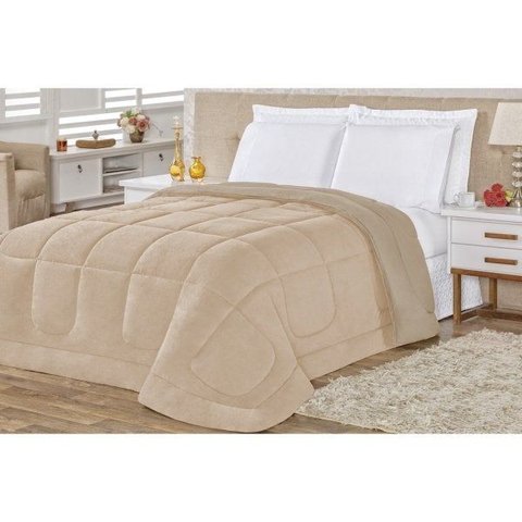 Coberdrom de Malha Casal Queen 1 Peça Manta 150:caqui