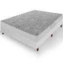 Ver imagem 2 de Cama Box Branca + Colchão Casal Andes Liso Branco Espuma D20 138x188x49cm