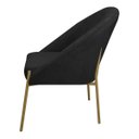 Ver imagem 4 de Kit 2 Banqueta Poltrona Lua Pé Metal Bouclê Ideal para Sala Penteadeira ou Salão:preto