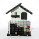 Ver imagem 1 de Porta Chaves de Madeira Casinha Mineira Decoração P Branco