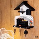 Ver imagem 2 de Porta Chaves de Madeira Casinha Mineira Decoração P Branco