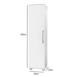 Armário Multiuso Branco 1 Porta Sofia J&a Móveis 165x39x36 - 3