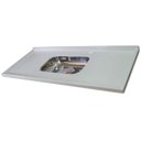 Ver imagem 1 de Pia Marmorite Branca 1,5 Metro com Cuba em Inox - 110030938 - CORSO