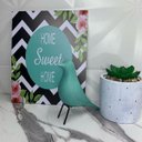Ver imagem 4 de Quadro decorativo, vaso pintura artesanal e pássaro verde
