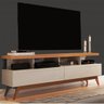 Conjunto Rack Vivare Wood e Painel para Tv até 60 Polegadas Vivare Off White Nature - Giga Móveis - 9