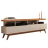 Conjunto Rack Vivare Wood e Painel para Tv até 60 Polegadas Vivare Off White Nature - Giga Móveis - 10
