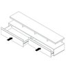 Conjunto Rack Vivare Wood e Painel para Tv até 60 Polegadas Vivare Off White Nature - Giga Móveis - 3