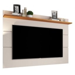 Conjunto Rack Vivare Wood e Painel para Tv até 60 Polegadas Vivare Off White Nature - Giga Móveis - 4