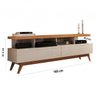 Conjunto Rack Vivare Wood e Painel para Tv até 60 Polegadas Vivare Off White Nature - Giga Móveis - 2