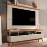 Conjunto Rack Vivare Wood e Painel para Tv até 60 Polegadas Vivare Off White Nature - Giga Móveis - 1
