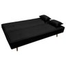 Sofá Cama Silver 3 Lugares Reclinável 1,93 Corino Preto - Vs Decor - 4