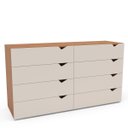 Ver imagem 2 de Cômoda Porto com 8 Gavetas 150x84cm Freijó/Creme 240820