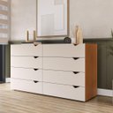 Ver imagem 1 de Cômoda Porto com 8 Gavetas 150x84cm Freijó/Creme 240820