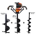Ver imagem 1 de KIT Perfurador de Solo Vulcan VPS520 2T 52CC 2,5HP com Broca 80x20cm + Broca Extra 80x12cm e