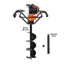 Ver imagem 1 de KIT Perfurador de Solo Vulcan VPS520 2T 52CC 2,5HP com Broca 80x20cm Extensão 30cm com