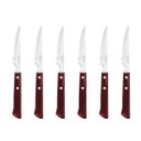 Ver imagem 1 de Kit 6 Facas Churrasco Espanhola Polywood Madeira Vermelho Tramontina