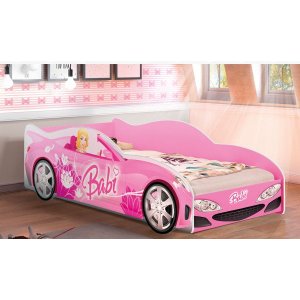 Cama Carro Babi Infantil- Rosa J&A Móveis