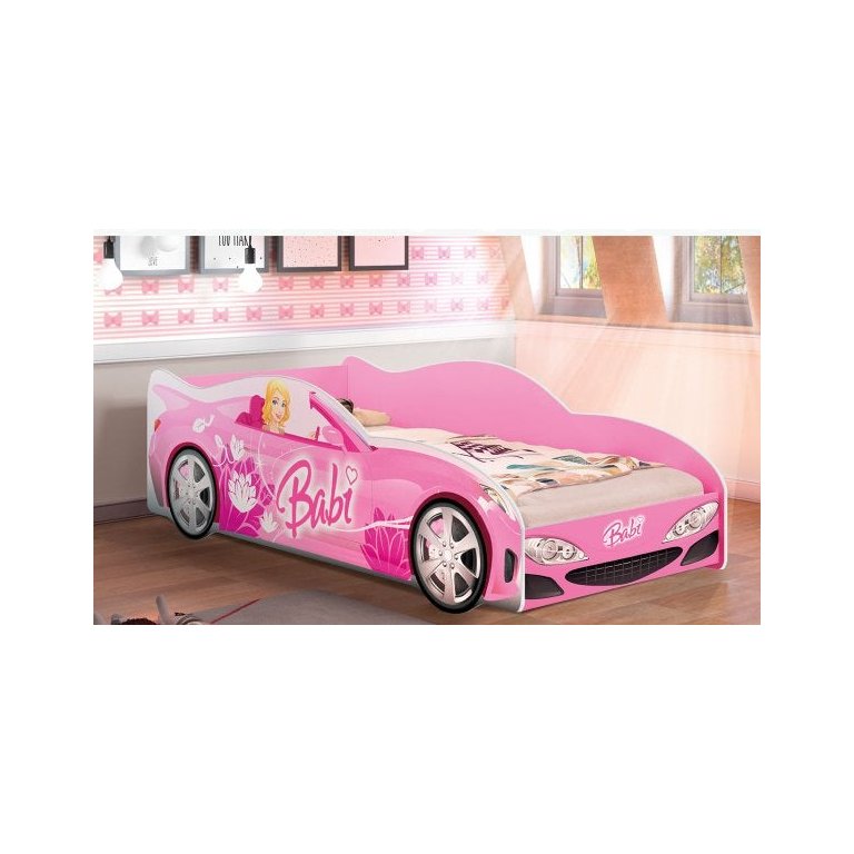Cama Carro Babi Infantil- Rosa J&A Móveis