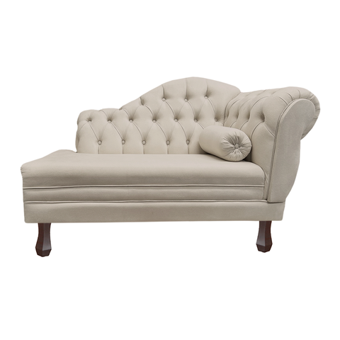 Recamier Sofá Esquerdo Larissa 120cm Sala Corano Bege - Incasa Decor