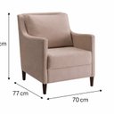 Ver imagem 3 de Poltrona Fixa para Sala de Estar Veludo Ellen