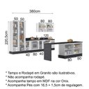 Ver imagem 3 de Cozinha Modulada 10 Peças Em MDF Kali Premium CJ10 Branco Nicioli