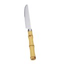 Ver imagem 2 de Kit 6 Facas Mesa com cabo Plástico Bambu Natural Talheres Aço Inox Lyor - 7382
