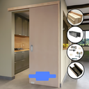 Ver imagem 1 de Kit Porta de Correr em Madeira com Ferragens P/ Portas de até 90kg - Ktm-703i