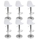 Ver imagem 1 de Conjunto 6 Banquetas Joly Eames Base Giratória Cromada Movescan Branca Branca