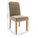 Ver imagem 4 de Mesa de Jantar Adele Mdf com 4 Cadeiras Estofadas Suede Joli Molci