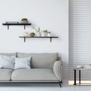 Ver imagem 2 de Prateleira Retangular (Selo Fsc) 60 x 25 cm Preta Bemfixa