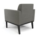 Ver mais imagens de Poltrona Decorativa Isabella Pés Fixo em Madeira Preto Suede Grafite G19 - Gran Belo