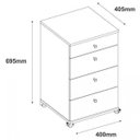 Ver imagem 4 de Gaveteiro 4 Gavetas Pegue Leve Casa D