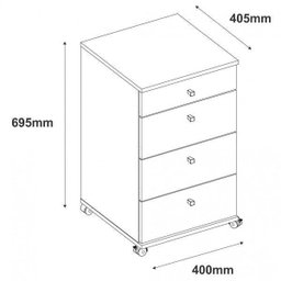Gaveteiro 4 Gavetas Pegue Leve Casa D - 4 Gaveteiro 4 Gavetas Pegue Leve Casa D - 4