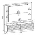 Ver imagem 3 de Estante Home para TV até 60 Polegadas Graffiato Espresso Móveis