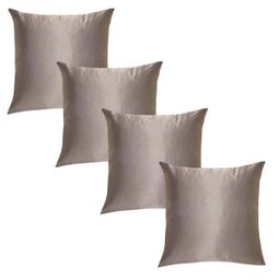 Kit Capa de Almofada Solaris 04 Peças Tecido Grosso 45cm x 45cm - Caqui - 1