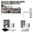 Ver imagem 2 de Casa Completa Armário Cozinha Quarto Solteiro e Casal Multimóveis Branco Nogueira Off White