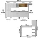 Ver imagem 4 de Casa Completa Armário Cozinha Quarto Solteiro e Casal Multimóveis Branco Nogueira Off White