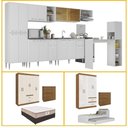 Ver imagem 1 de Casa Completa Armário Cozinha Quarto Solteiro e Casal Multimóveis Branco Nogueira Off White