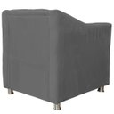 Ver imagem 4 de Poltrona Decorativa Tillak Tilla em Suede para Sala de Estar, Consultório e Recepção - Cinza