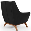 Ver imagem 7 de Poltrona Decorativa Base em Madeira Juliet D02 Corano Preto C-05 Pied Poule - Lyam Decor