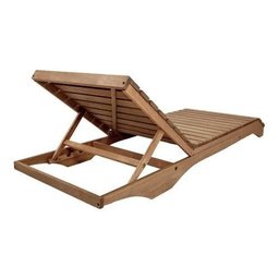 Espreguiçadeira de Madeira Piscina com Colchonete - 5
