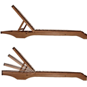 Ver imagem 3 de Kit 2 Espreguiçadeiras Madeira com Colchonete e Mesa de Apoio