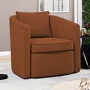 Ver imagem 2 de Kit 02 Poltronas Decorativas Sala de Estar Aimê Bouclê Terracota - Abmaza