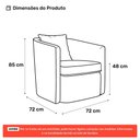 Ver imagem 3 de Kit 02 Poltronas Decorativas Sala de Estar Aimê Bouclê Terracota - Abmaza