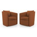 Ver imagem 1 de Kit 02 Poltronas Decorativas Sala de Estar Aimê Bouclê Terracota - Abmaza