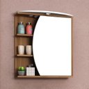 Ver imagem 1 de Espelheira para Banheiro com LED 1 Porta 3 Prateleiras Duna Branco