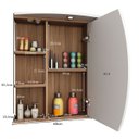 Ver imagem 4 de Espelheira para Banheiro com LED 1 Porta 3 Prateleiras Duna Branco